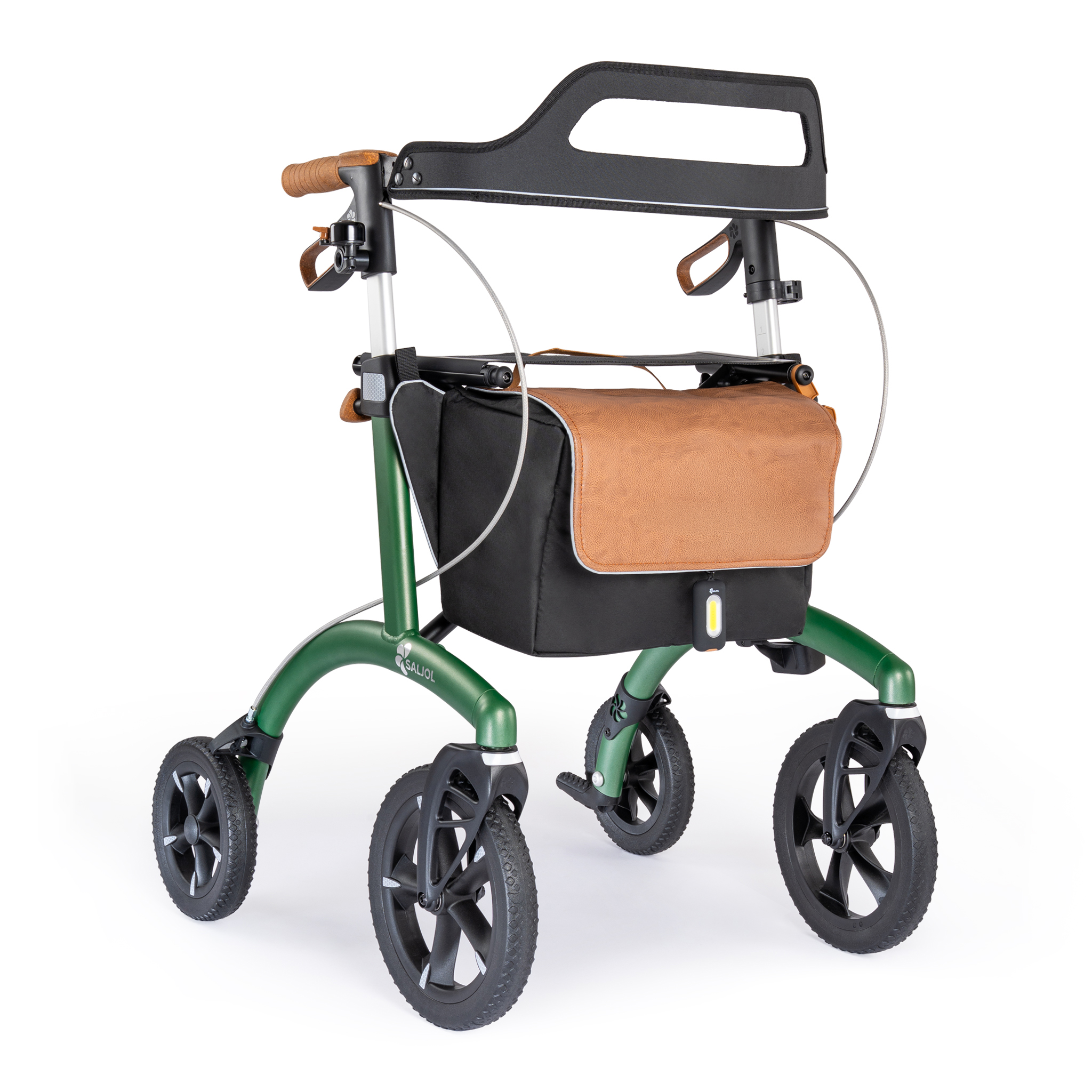 Saljol Aluminiumrollator AR62 grün Vollausstattung