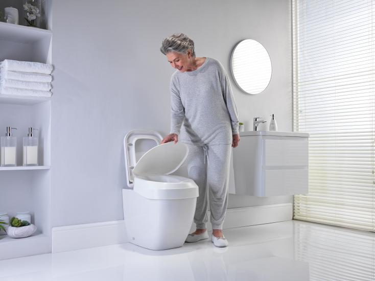 Toilettensitzerhöhung Aquatec 90 Ergo mit Deckel