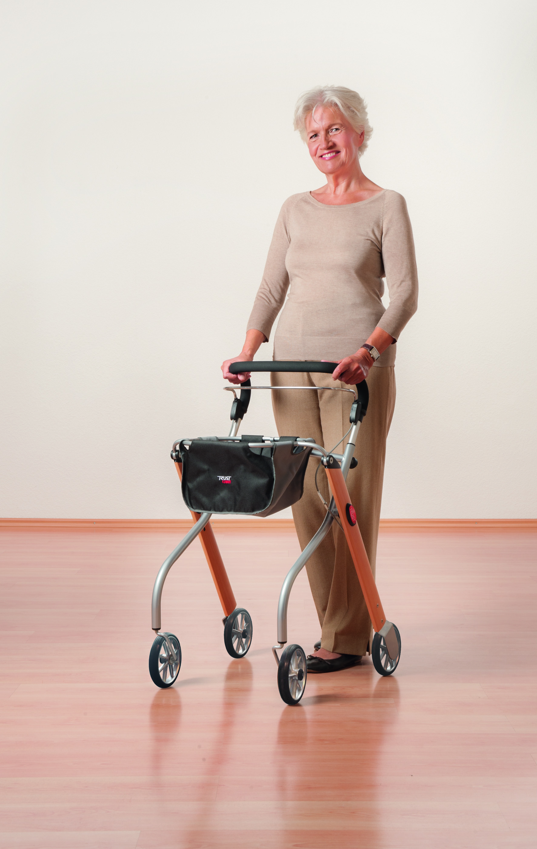 Rollator Indoor Let's go rot-schwarz
