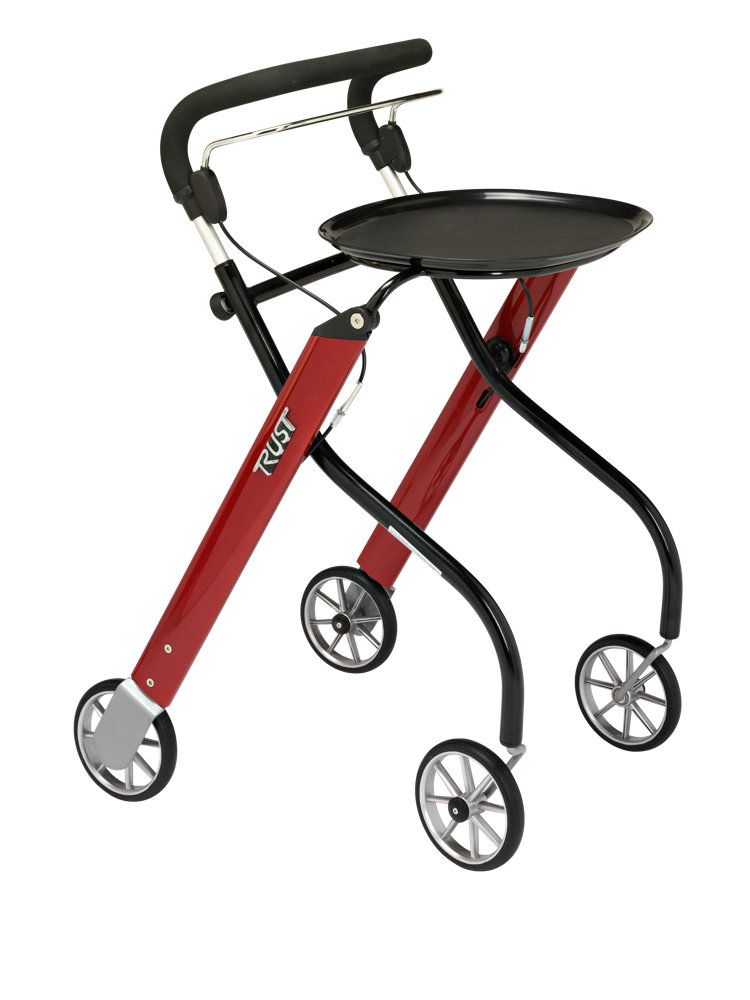 Rollator Indoor Let's go rot-schwarz