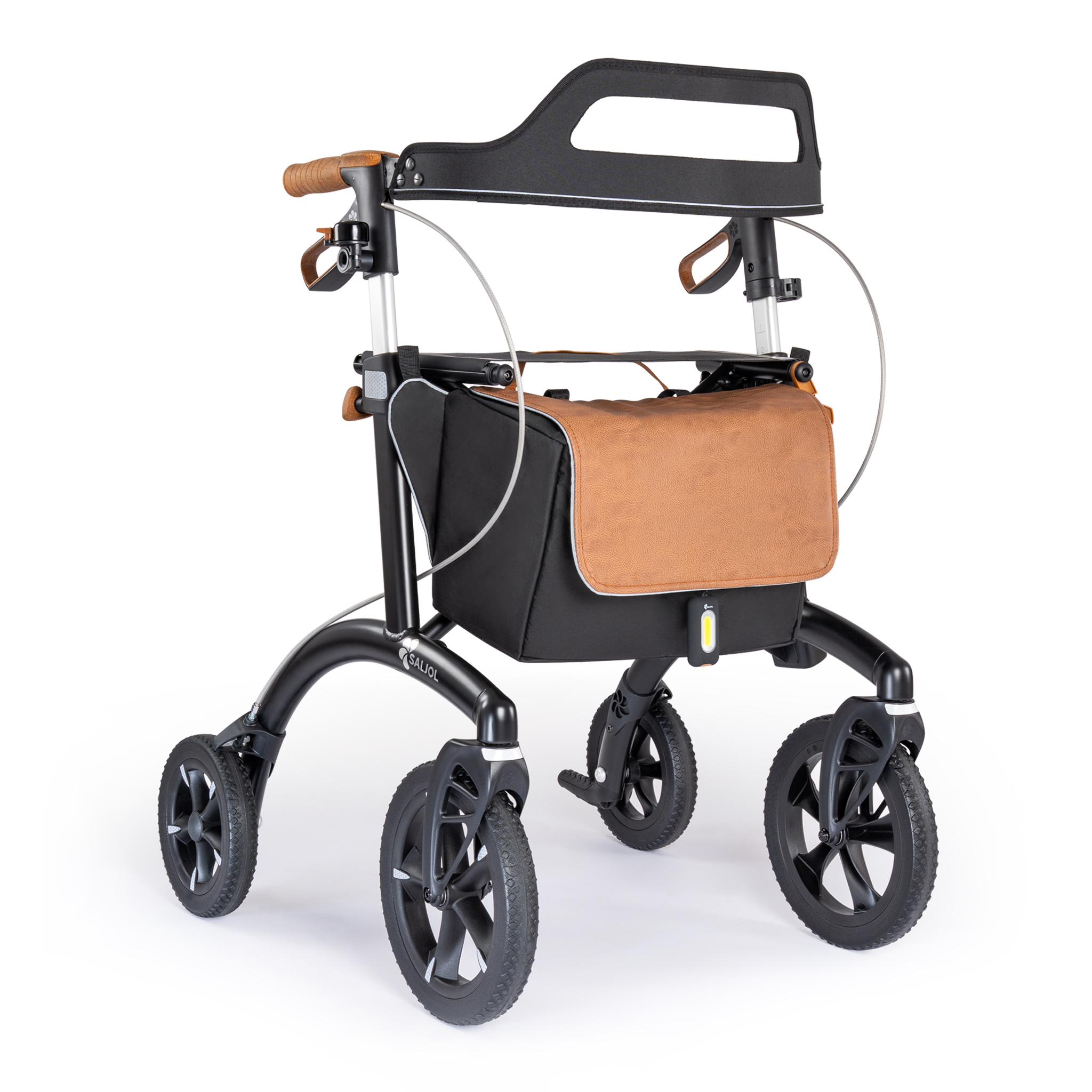 Saljol Aluminiumrollator AR62 schwarz Vollausstattung