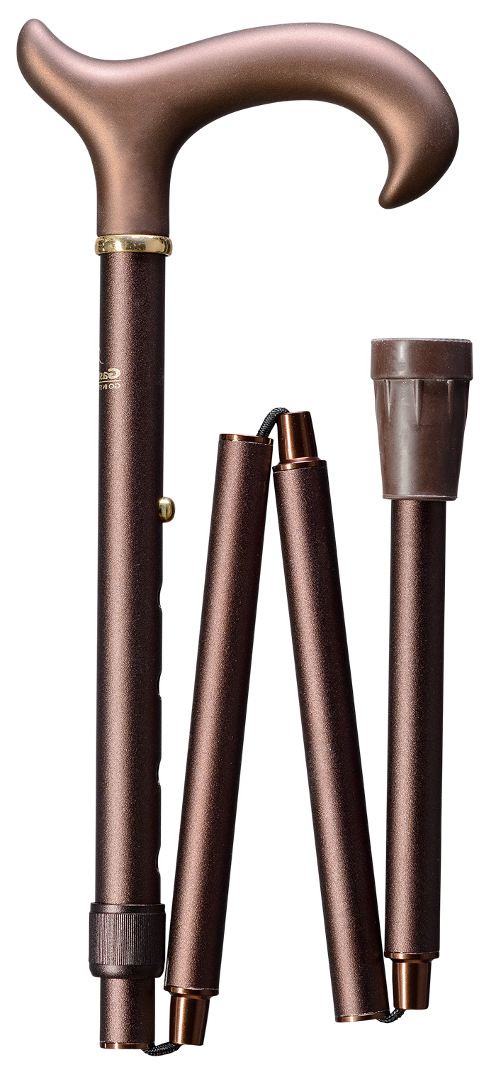 Deluxe-Schlank-Faltstock Softgriff bronze