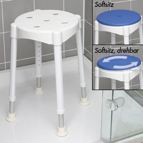 Duschhocker Komfort mit Drehsitz