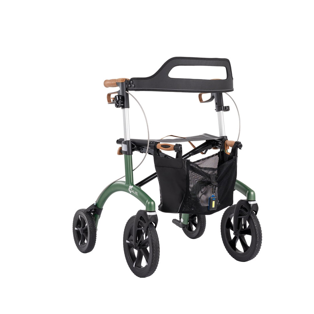 Saljol Aluminiumrollator AR54 grün Vollausstattung