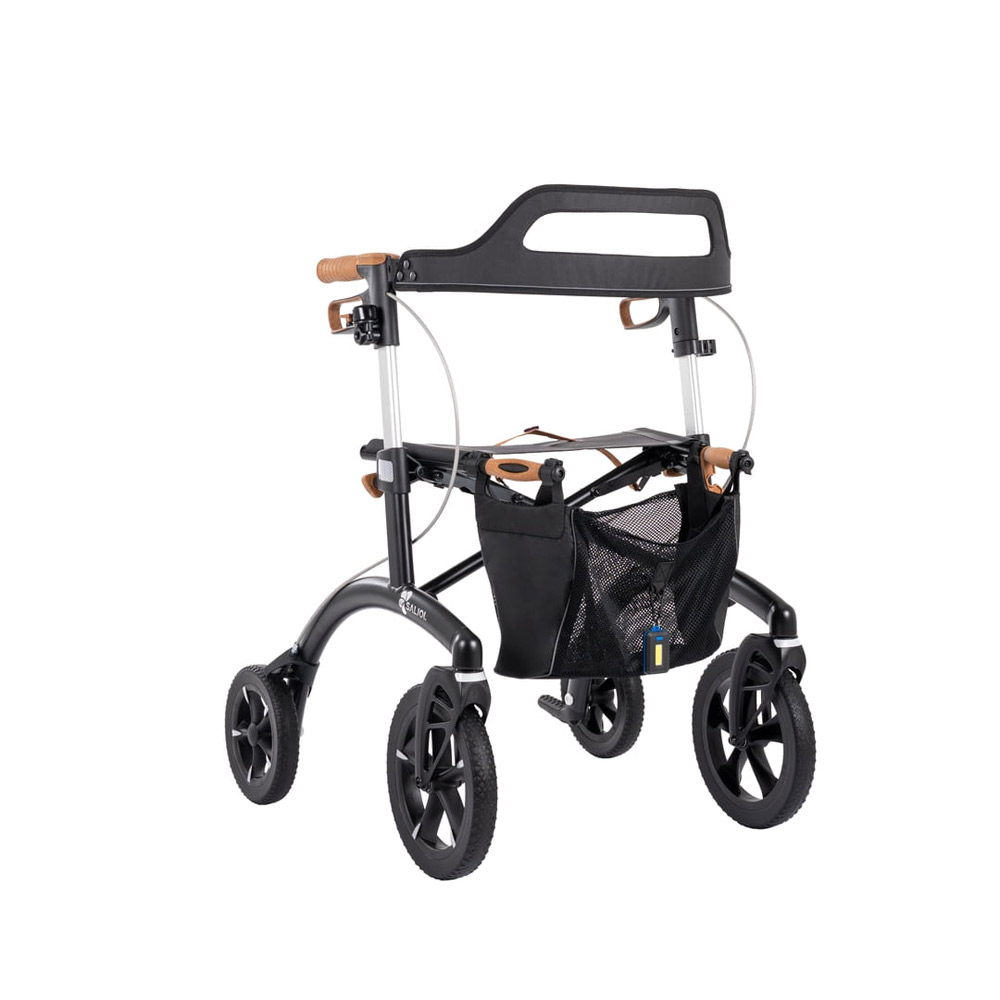 Saljol Aluminiumrollator AR54 schwarz Vollausstattung