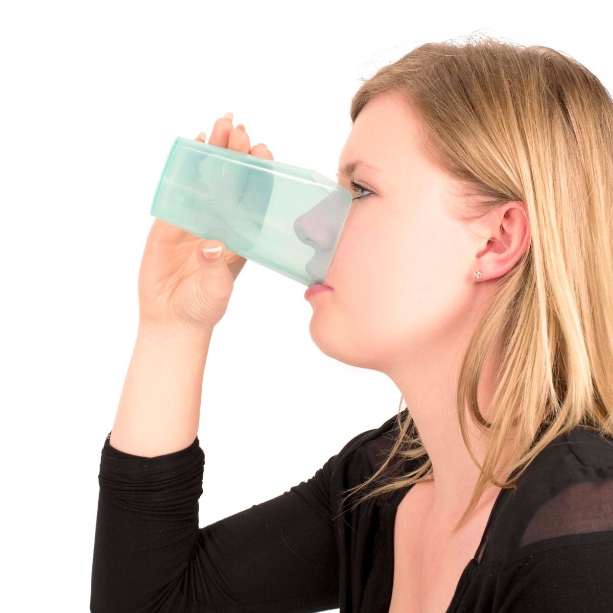 Becher Nosey Cup transparent mit Nasenaussparung